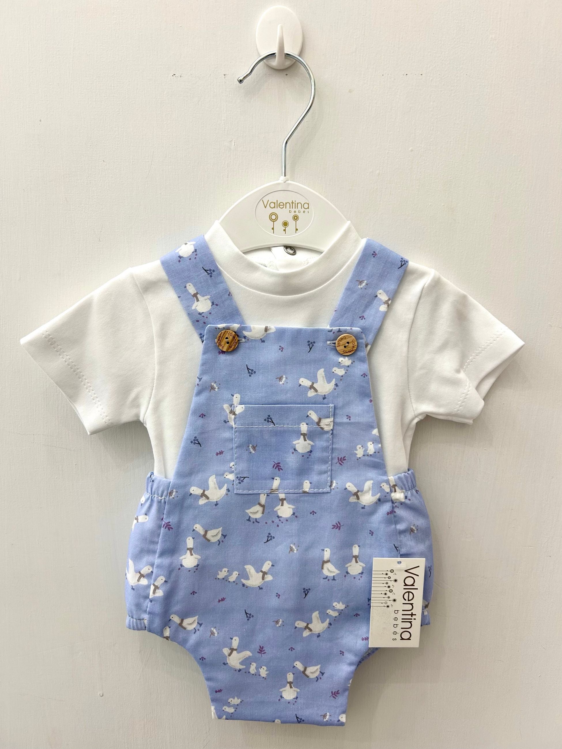 Completo bimbo 2pz con stampa paperelle Valentina Bebes