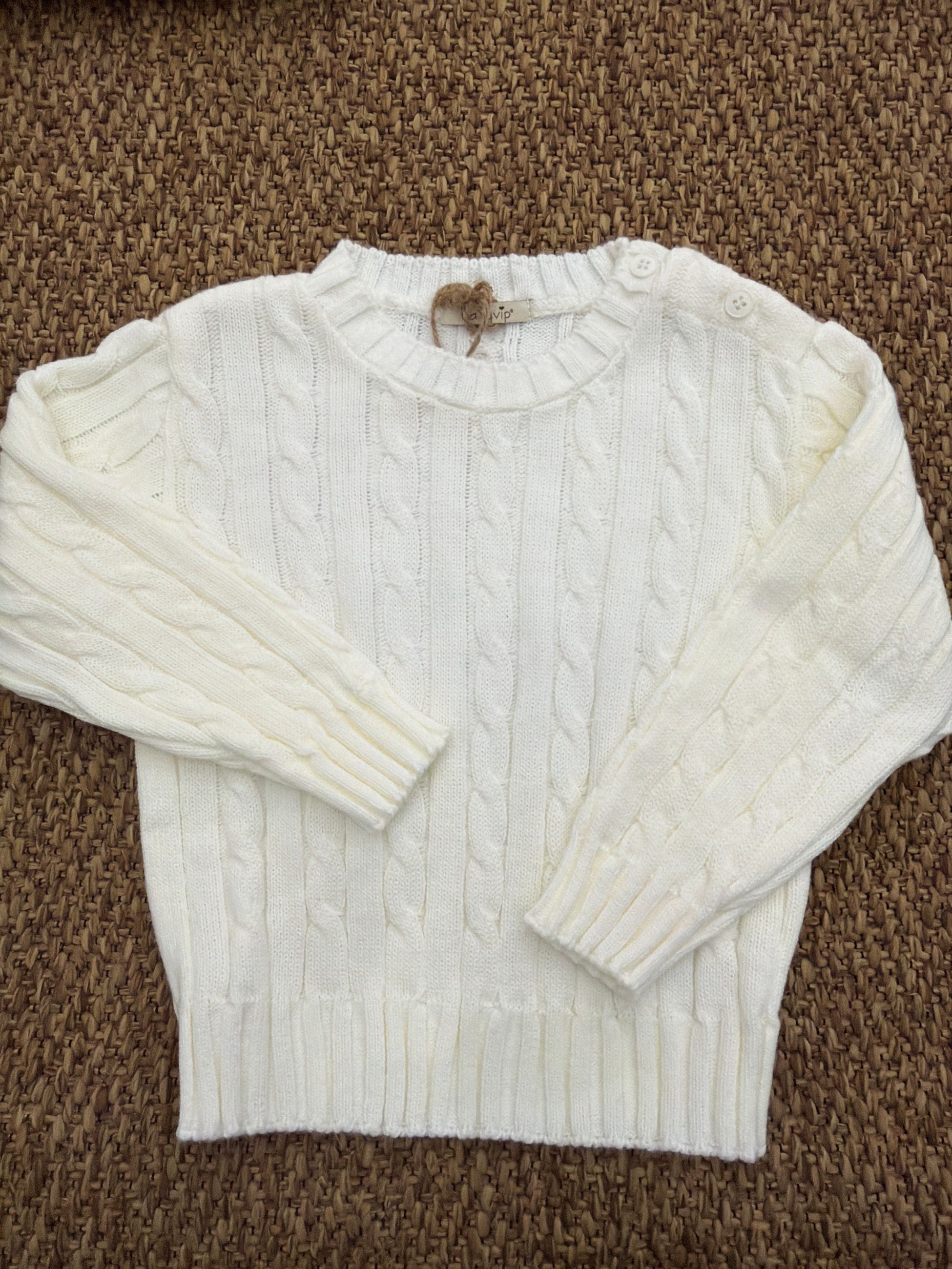 Maglioncino bimbo a trecce Baby Vip