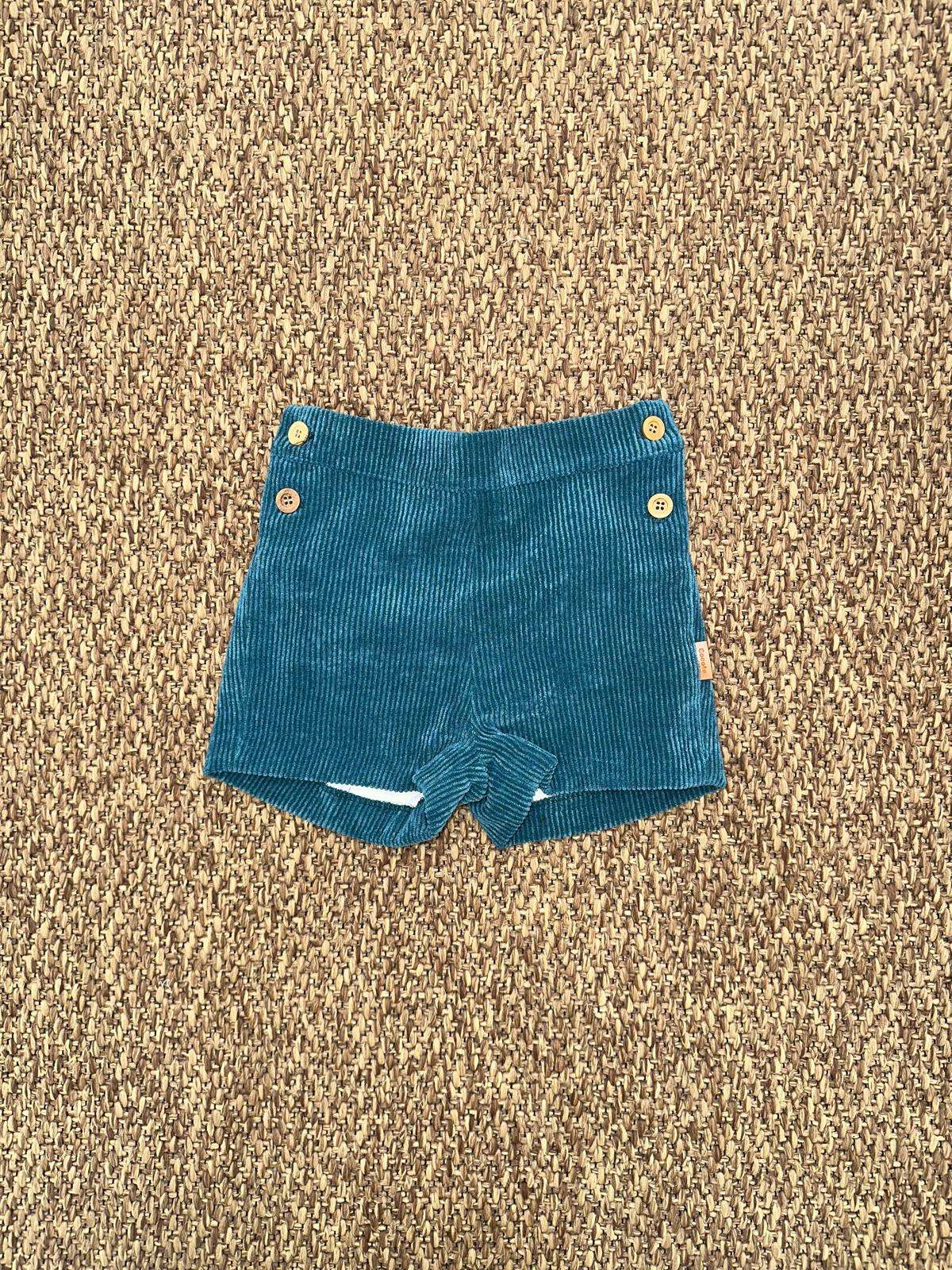 Shorts bambino in velluto con bottoncini Cocote