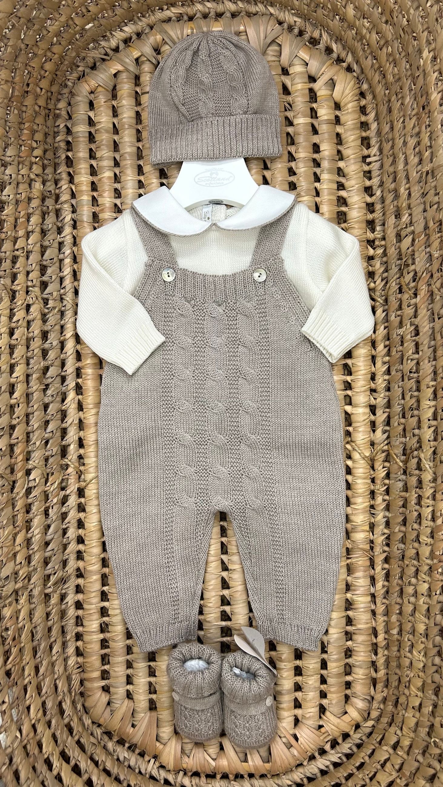 Set nascita neonati 2pz tortora Baby Lord