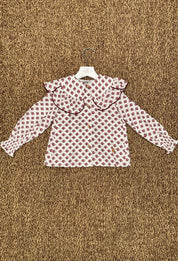 Camicia bambina a fantasia con collo volant Jose Varon