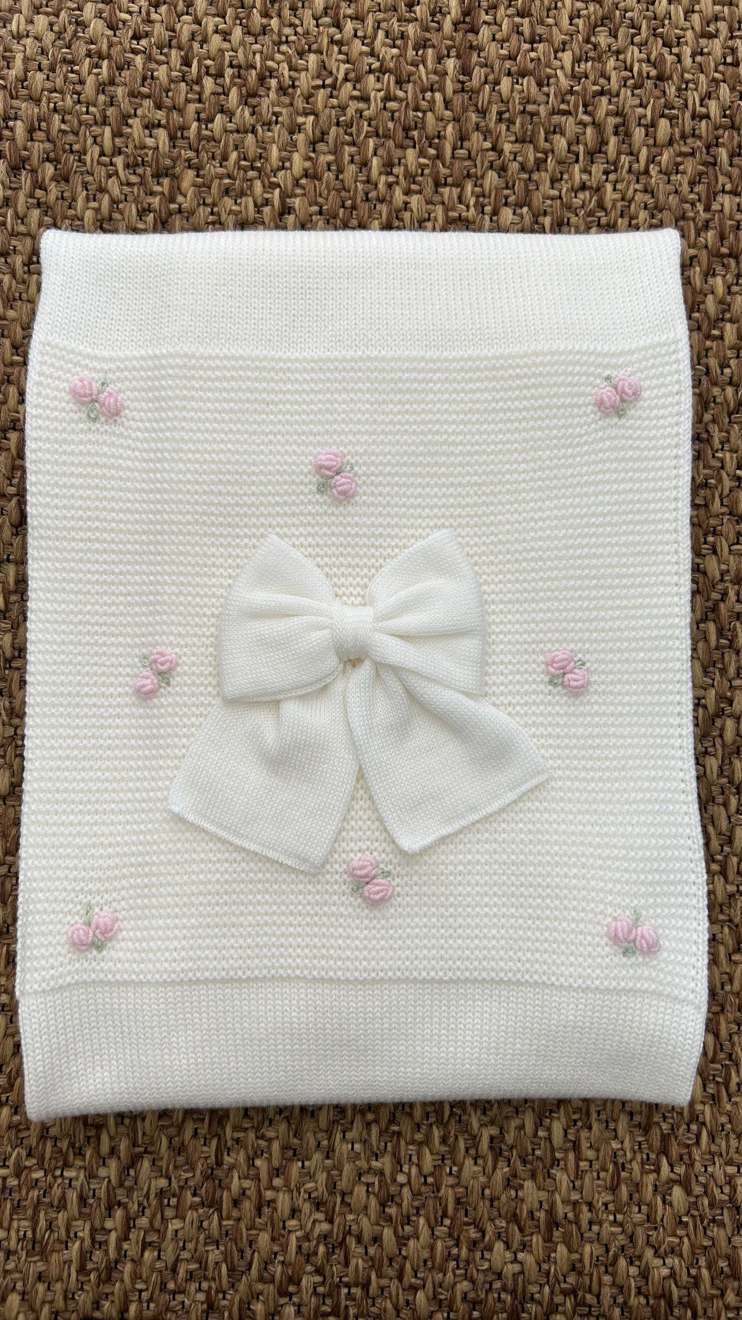 Scialle neonati fiocco grande Baby Lord