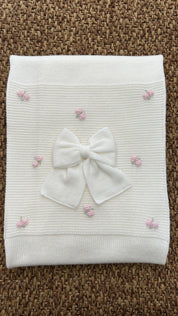 Scialle neonati fiocco grande Baby Lord
