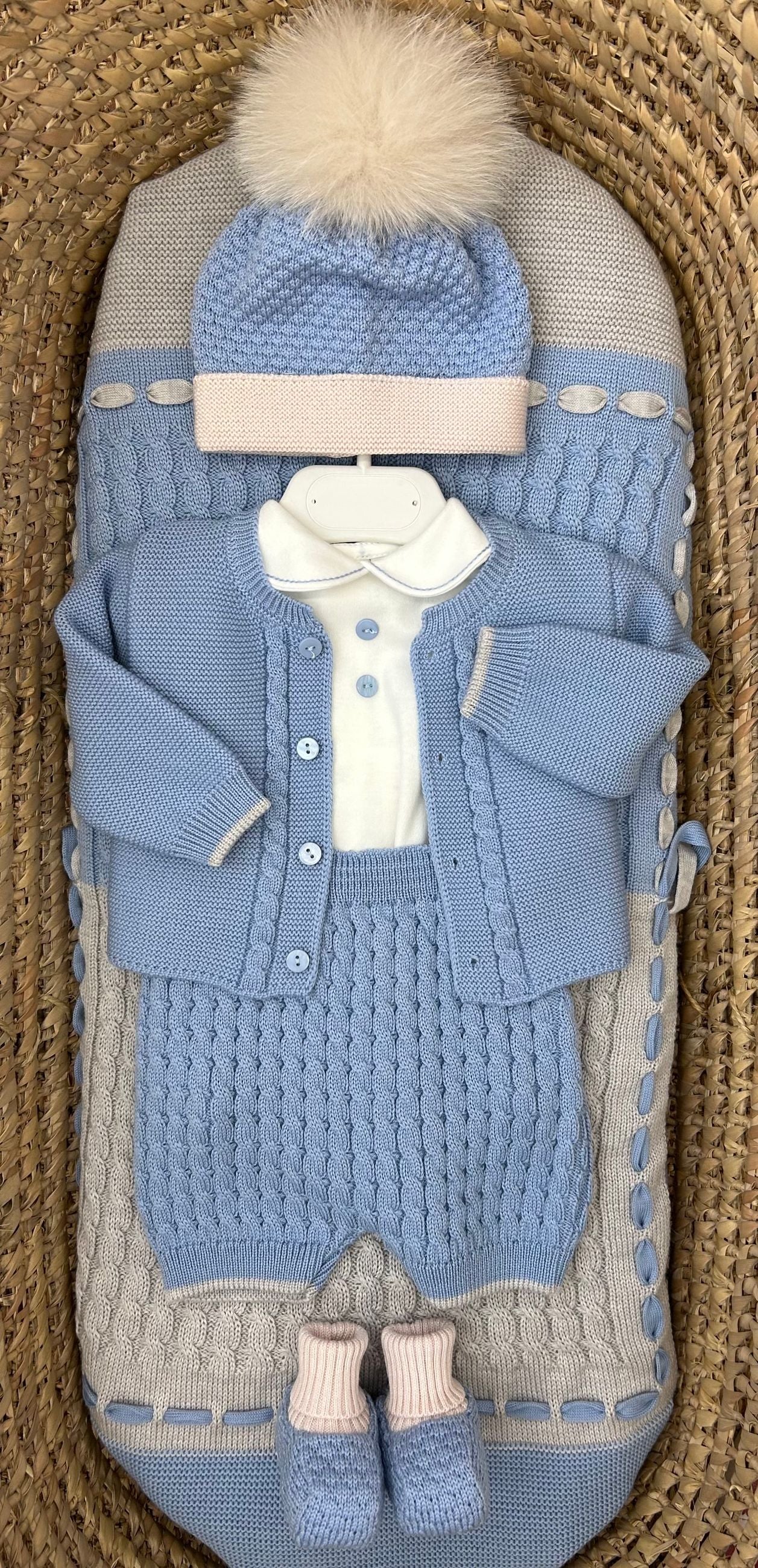 Set nascita neonati 3pz cielo Marlù