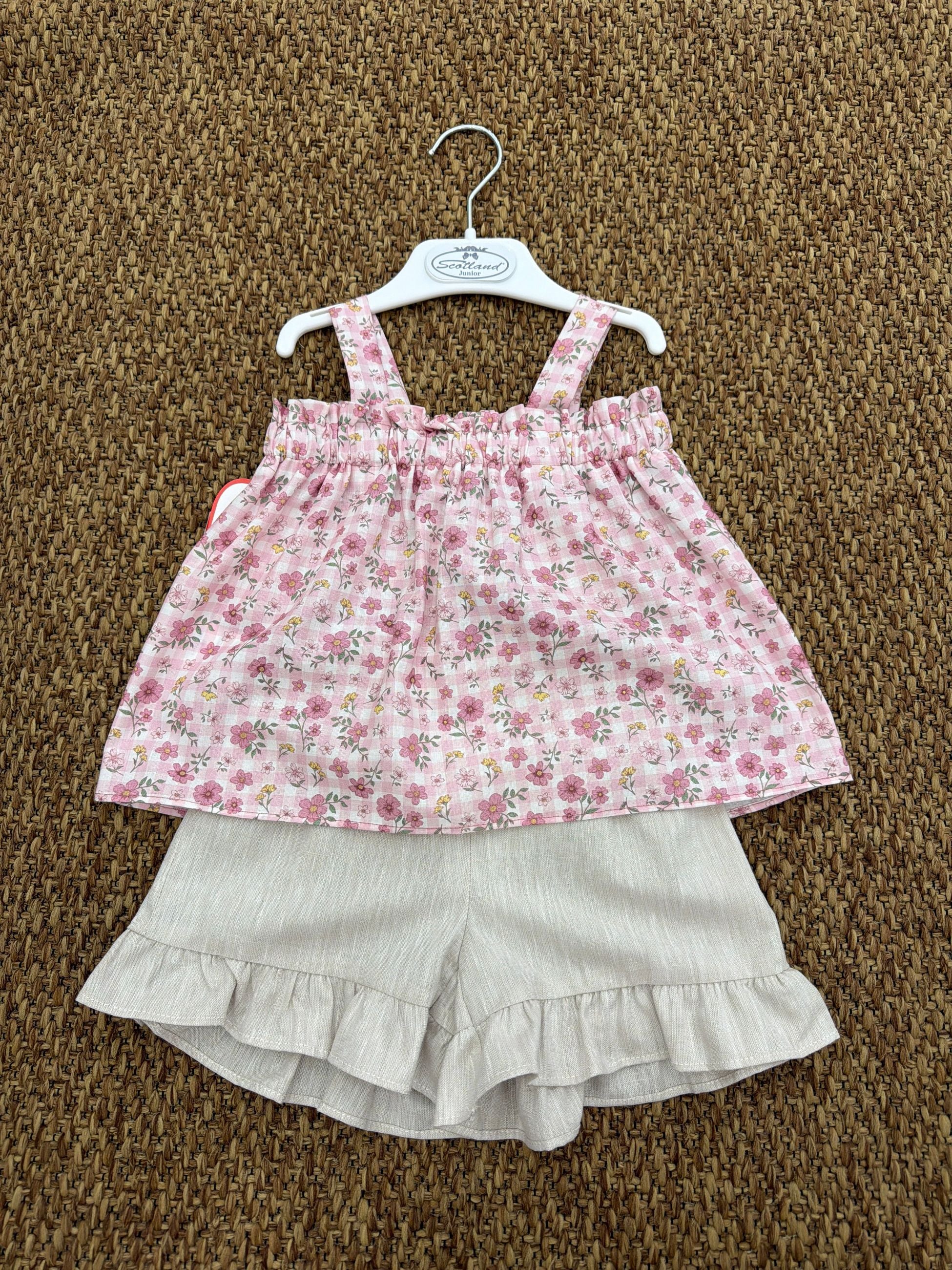 Completo bambina 2pz a fiori Del Sur