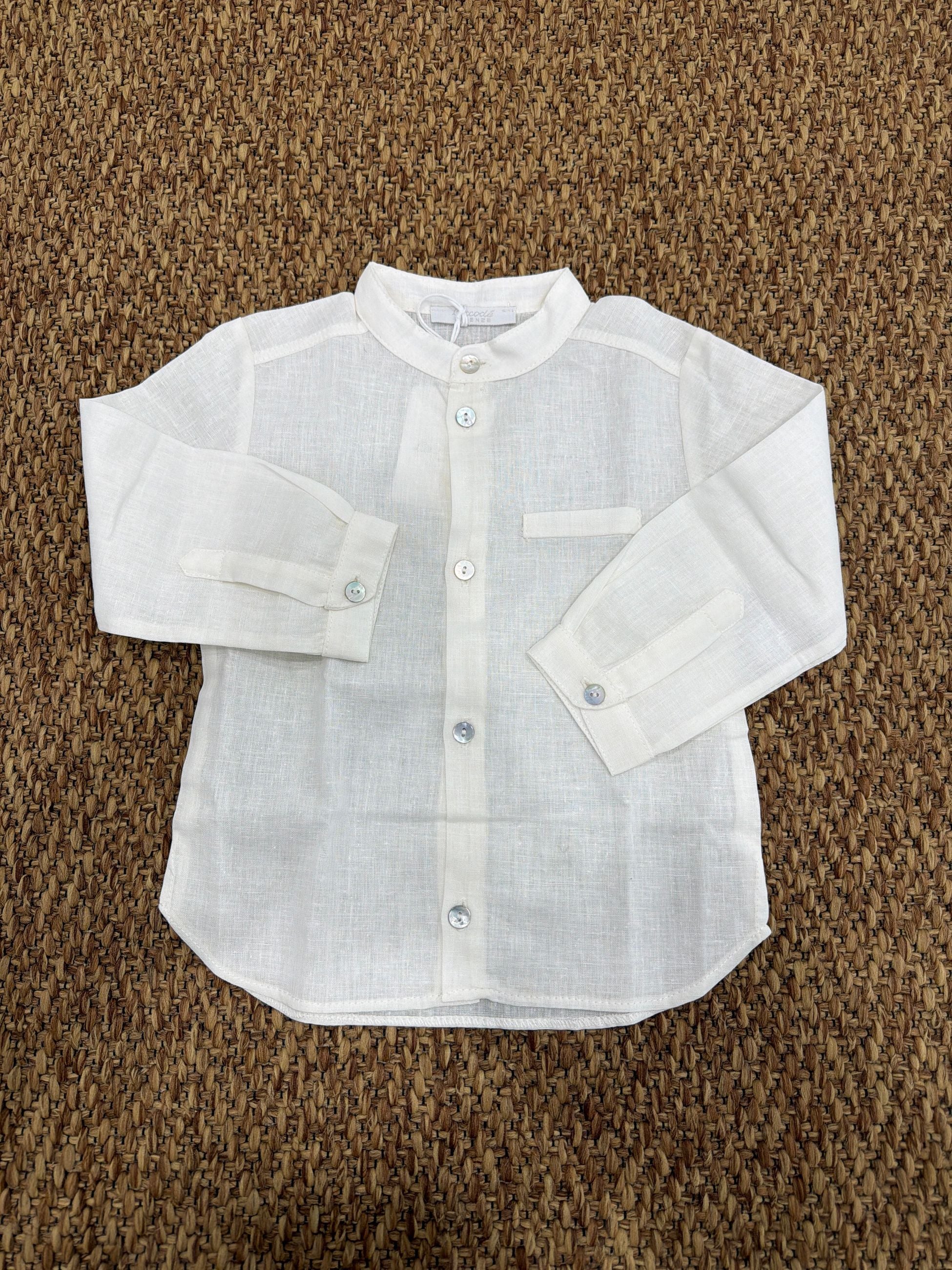 Camicia bambino con con collo alla coreana Cocodè