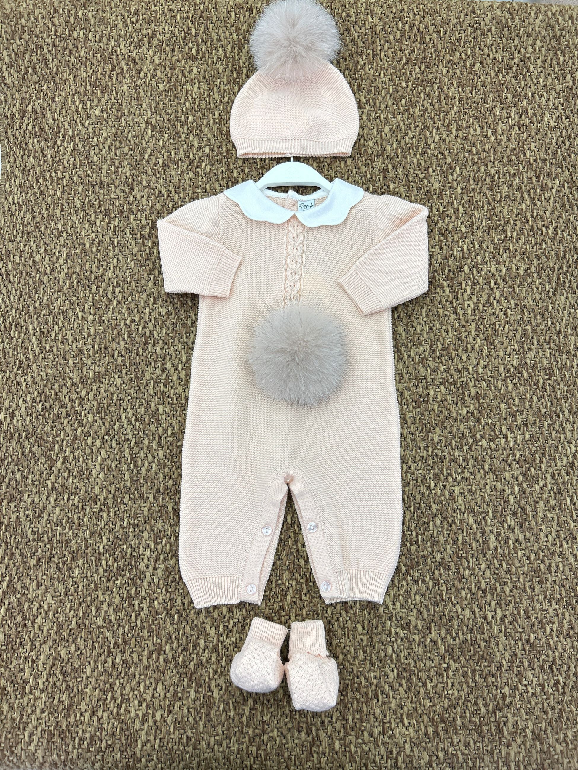 Set nascita neonata con cappellino e scarpine pon pon Teto&Tatta