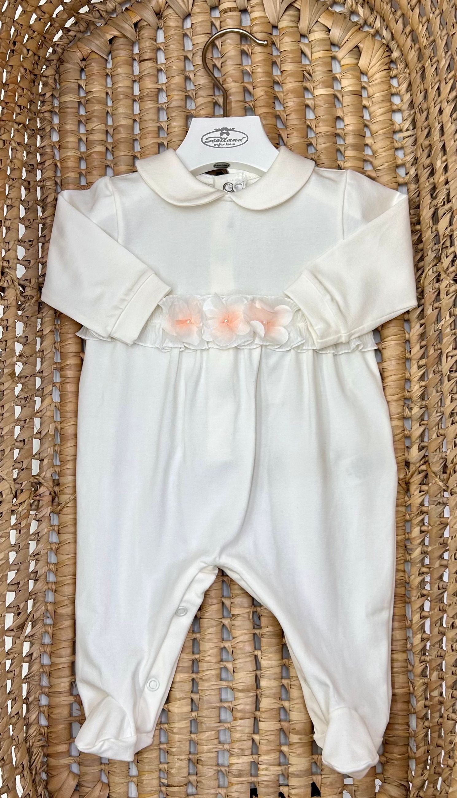 Tutina neonata con fiori in vita Teto e Tatta
