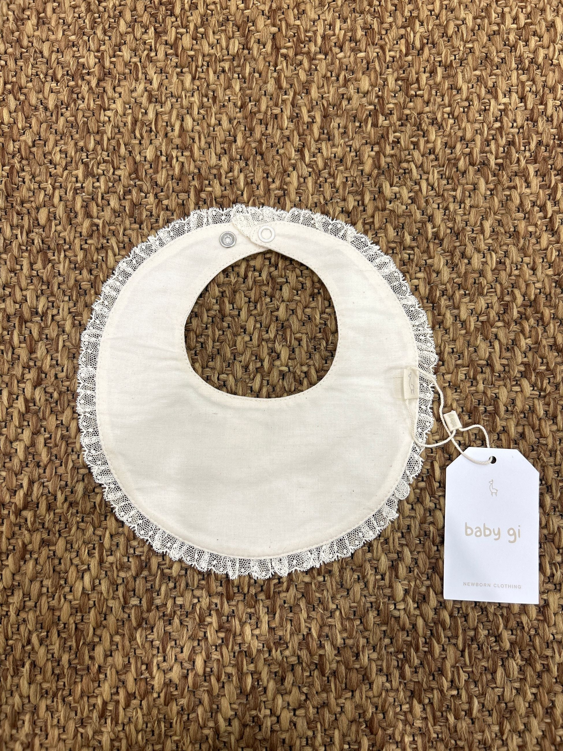 Bavetta neonati con merletto Baby Gi