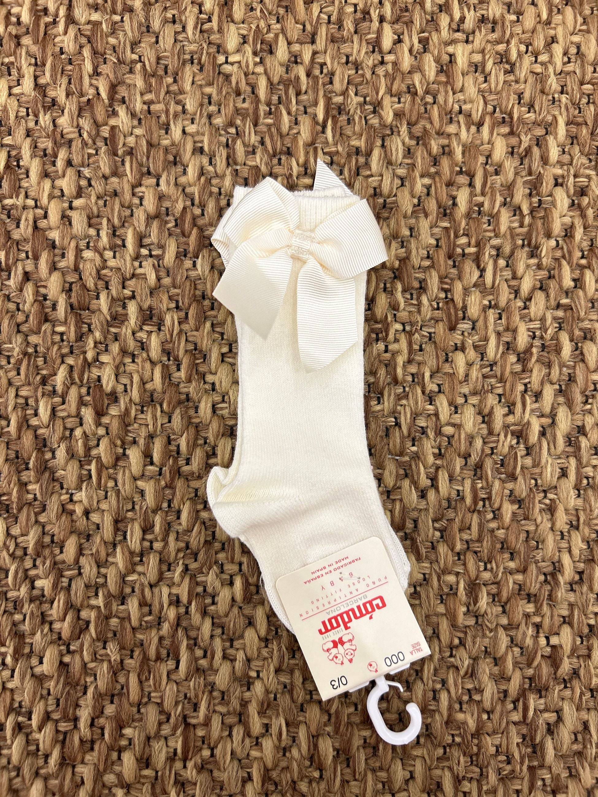 Calzini bimba con fiocco in raso Condor