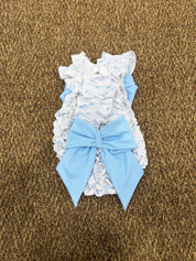 Costume intero bambina arricciato con fiocchi Fiorile