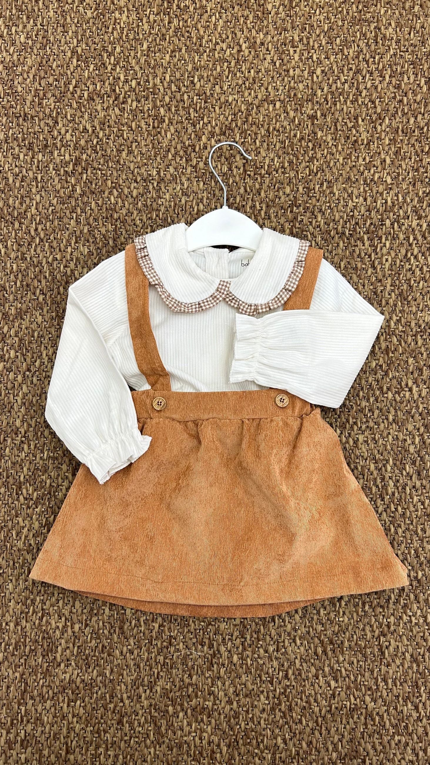 Completo bimba 2pz con salopette gonna Baby Vip