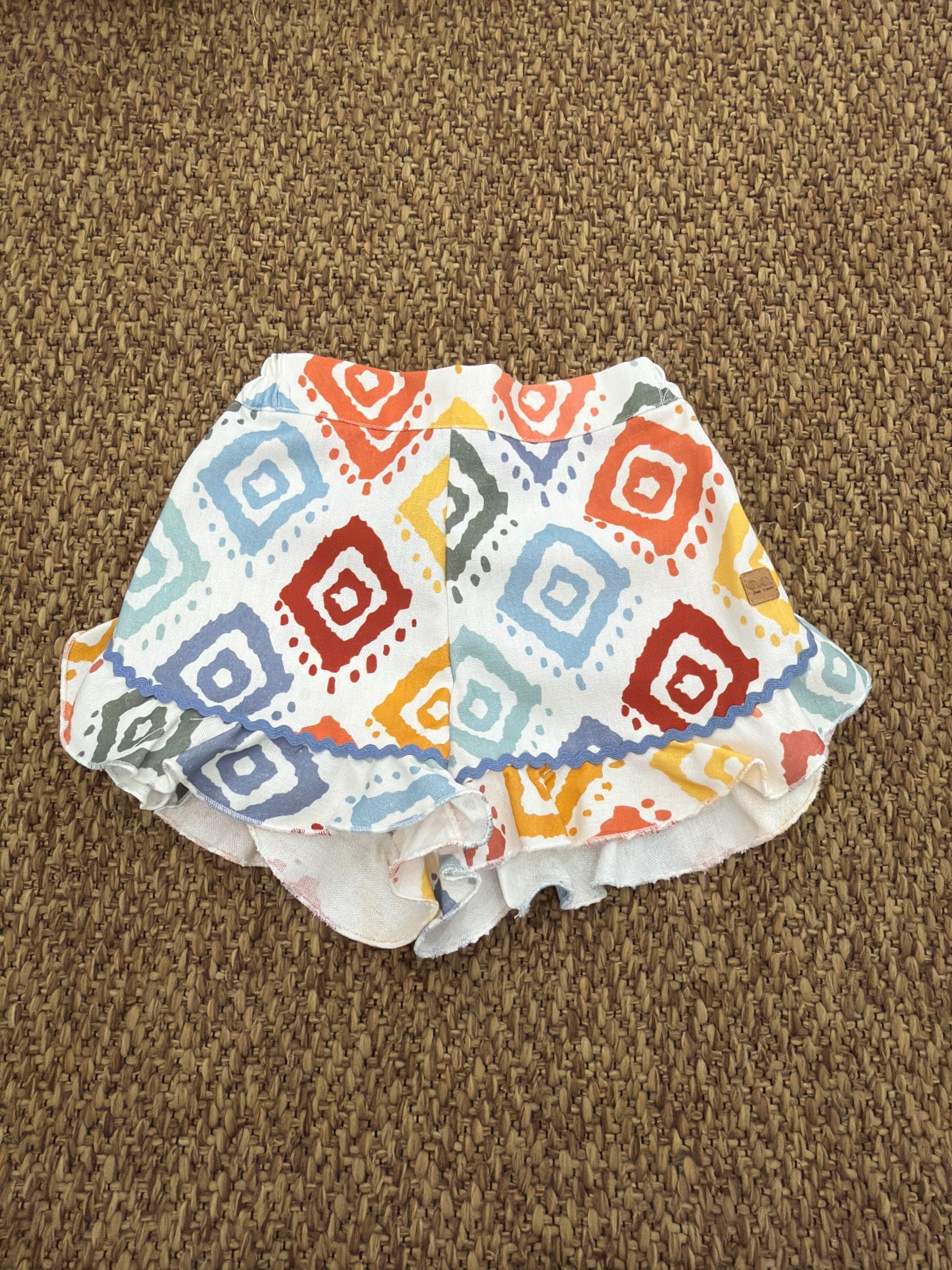 Shorts bambina a fantasia con volant Jose Varon