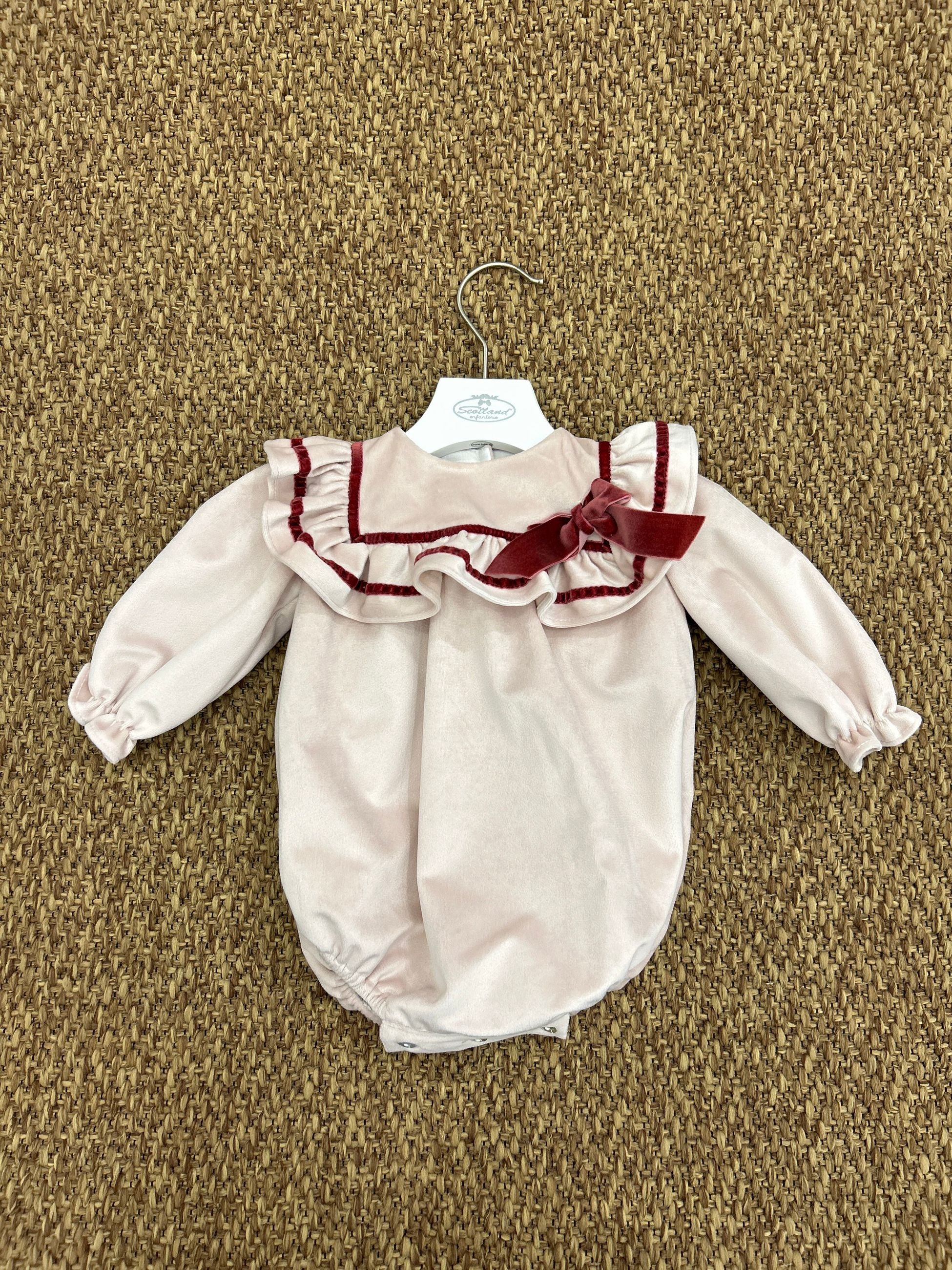 Pagliaccetto bimba con volant e fiocchetto Fofettes