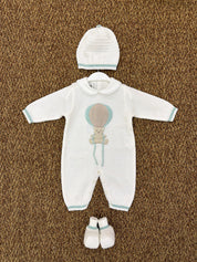 Tutina neonati con cappellino e scarpine mongolfiera Marlù