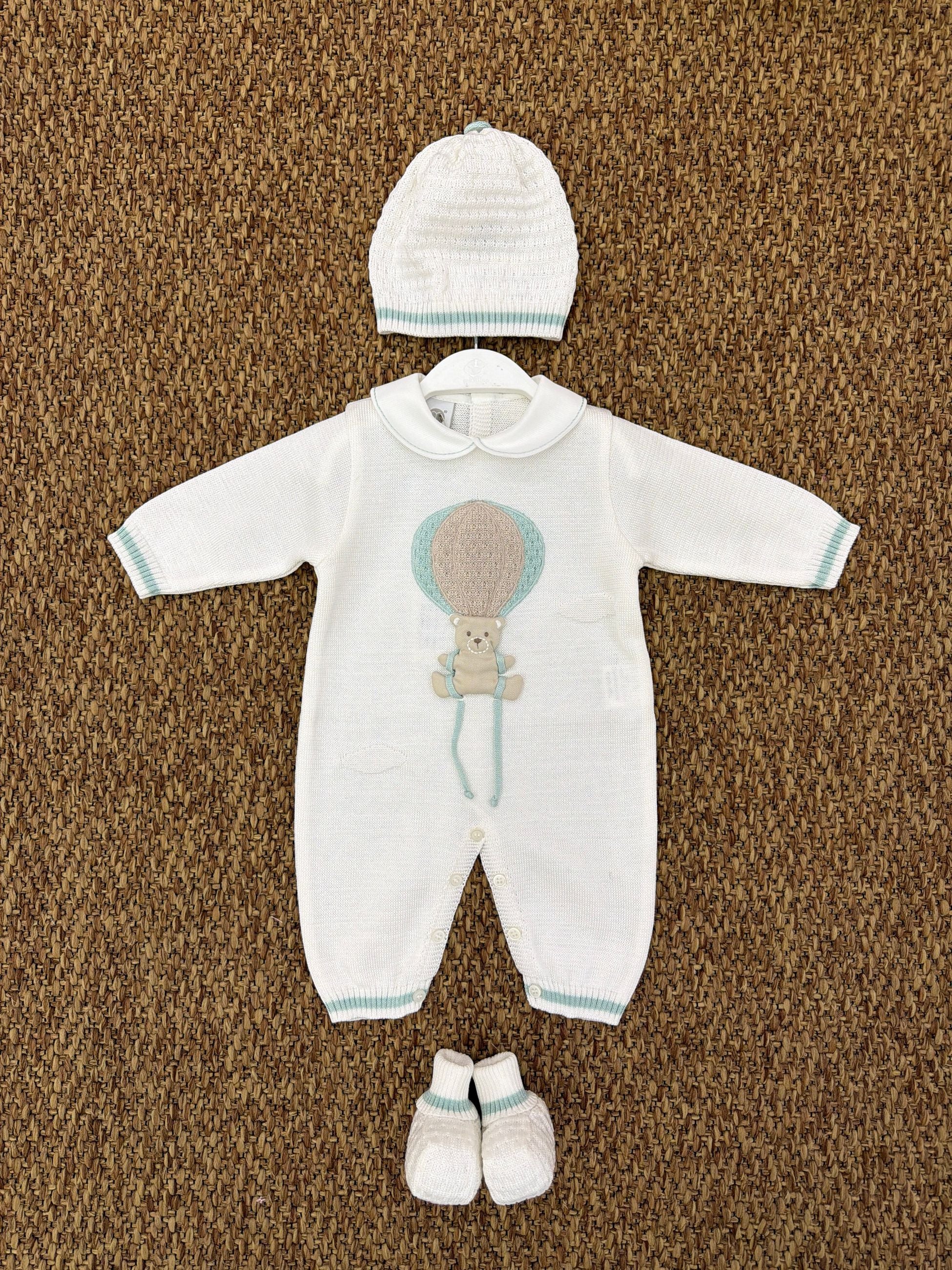 Tutina neonati con cappellino e scarpine mongolfiera Marlù