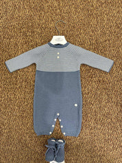 Tutina neonati a righe con scarpine Martin Aranda