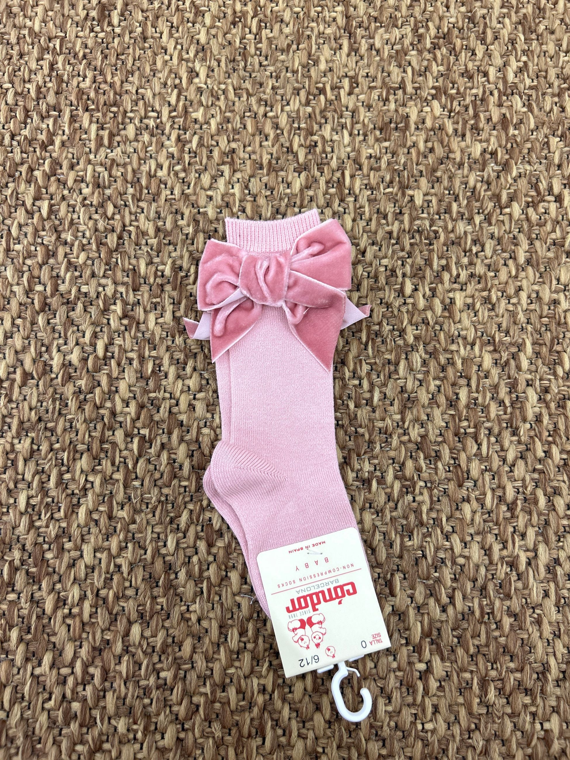 Calzini bimba con fiocco in velluto Condor