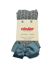 Calzamaglie bimba con dettaglio traforato e fiocco Condor