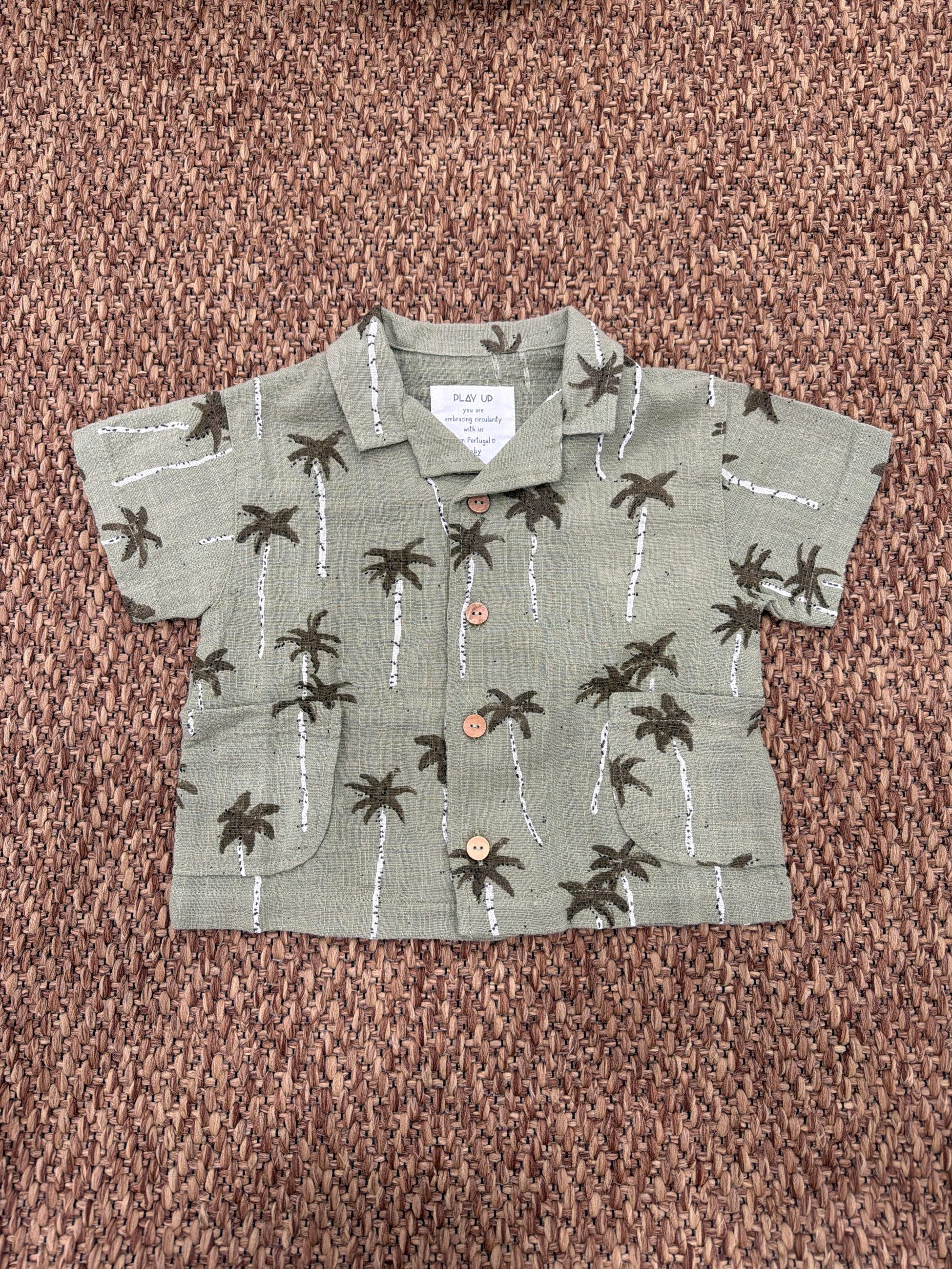 Camicia di lino bambino palme Play Up