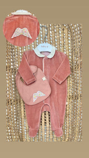 Tutina neonata in ciniglia con ali Baby Gi