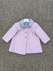 Cappotto bambina con collo in velluto Marta y Paula