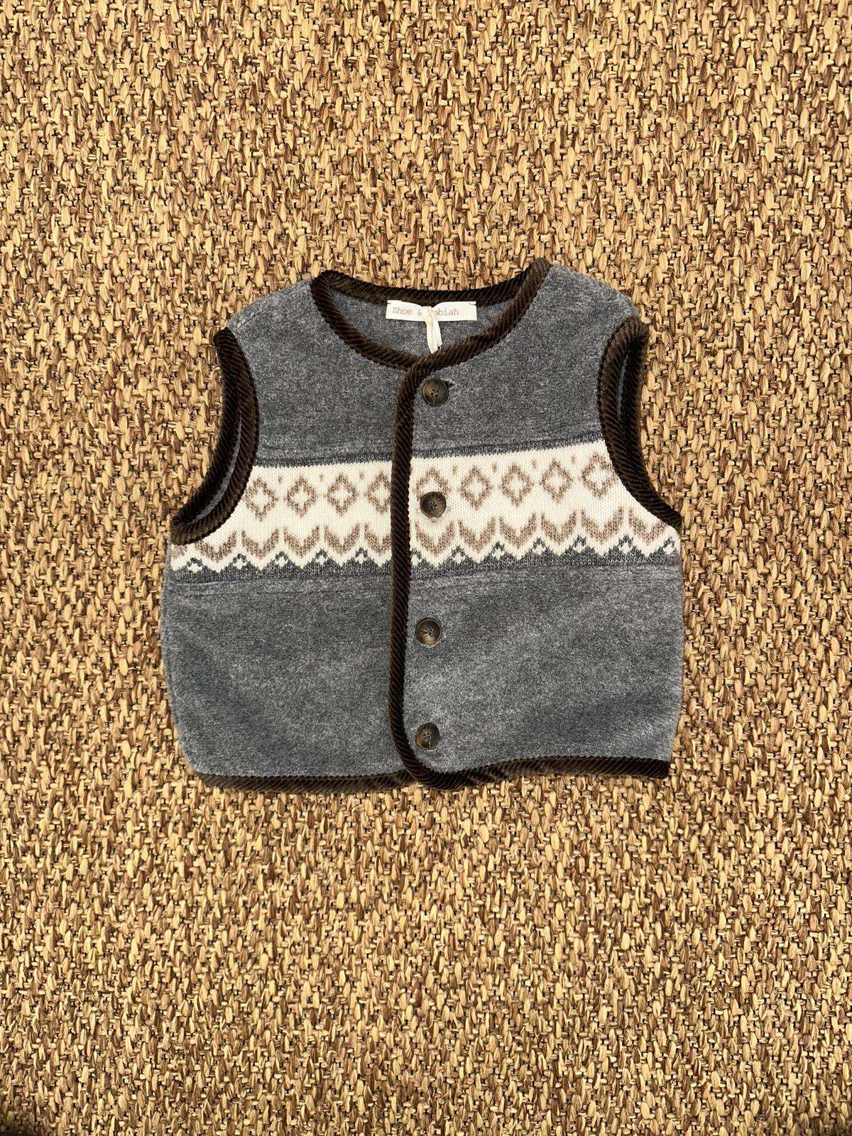 Gilet bambini con motivo jacquard Zhoe & Tobiah