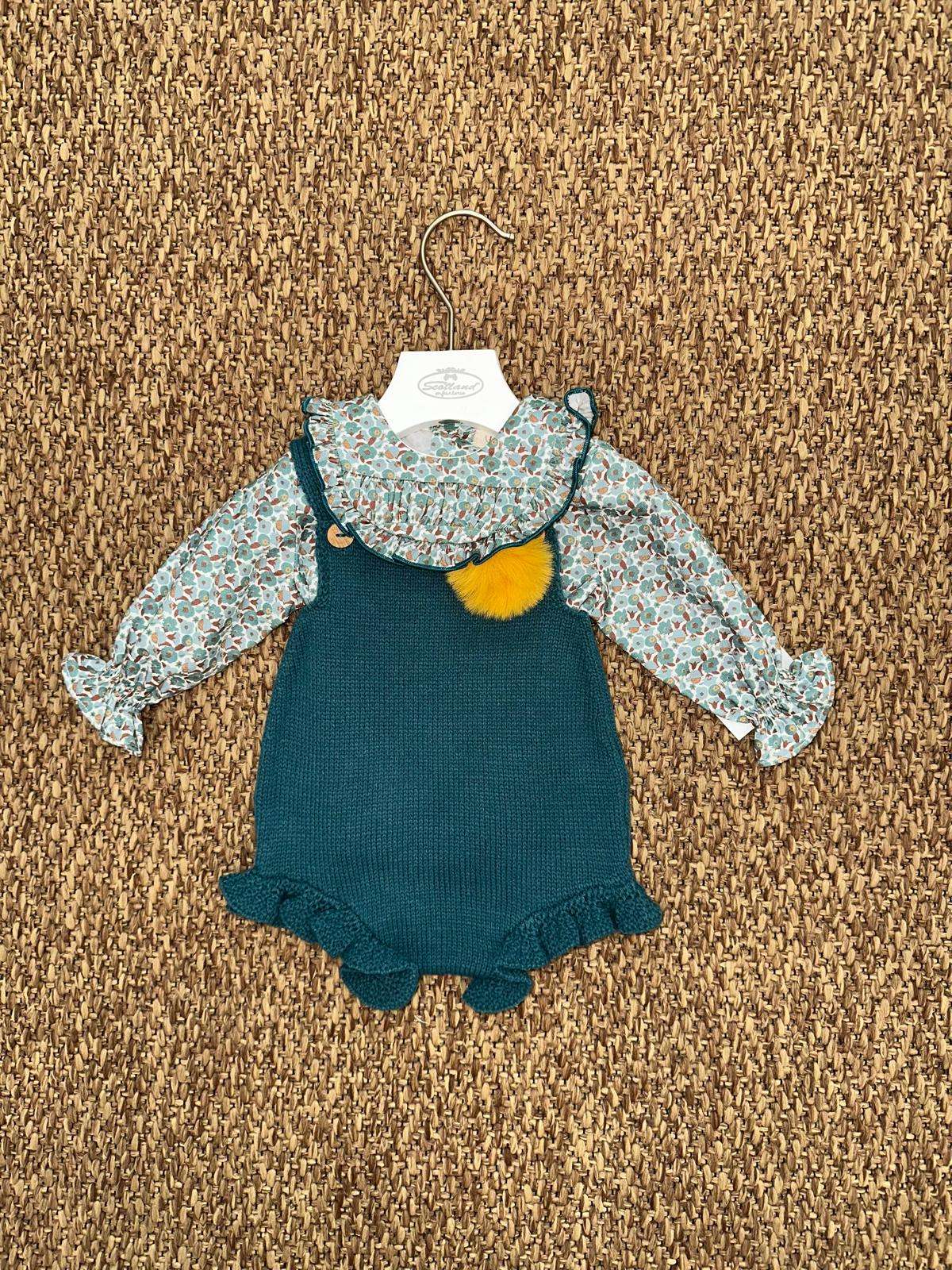 Completo neonata 2pz con camicia a fiori Yoedu