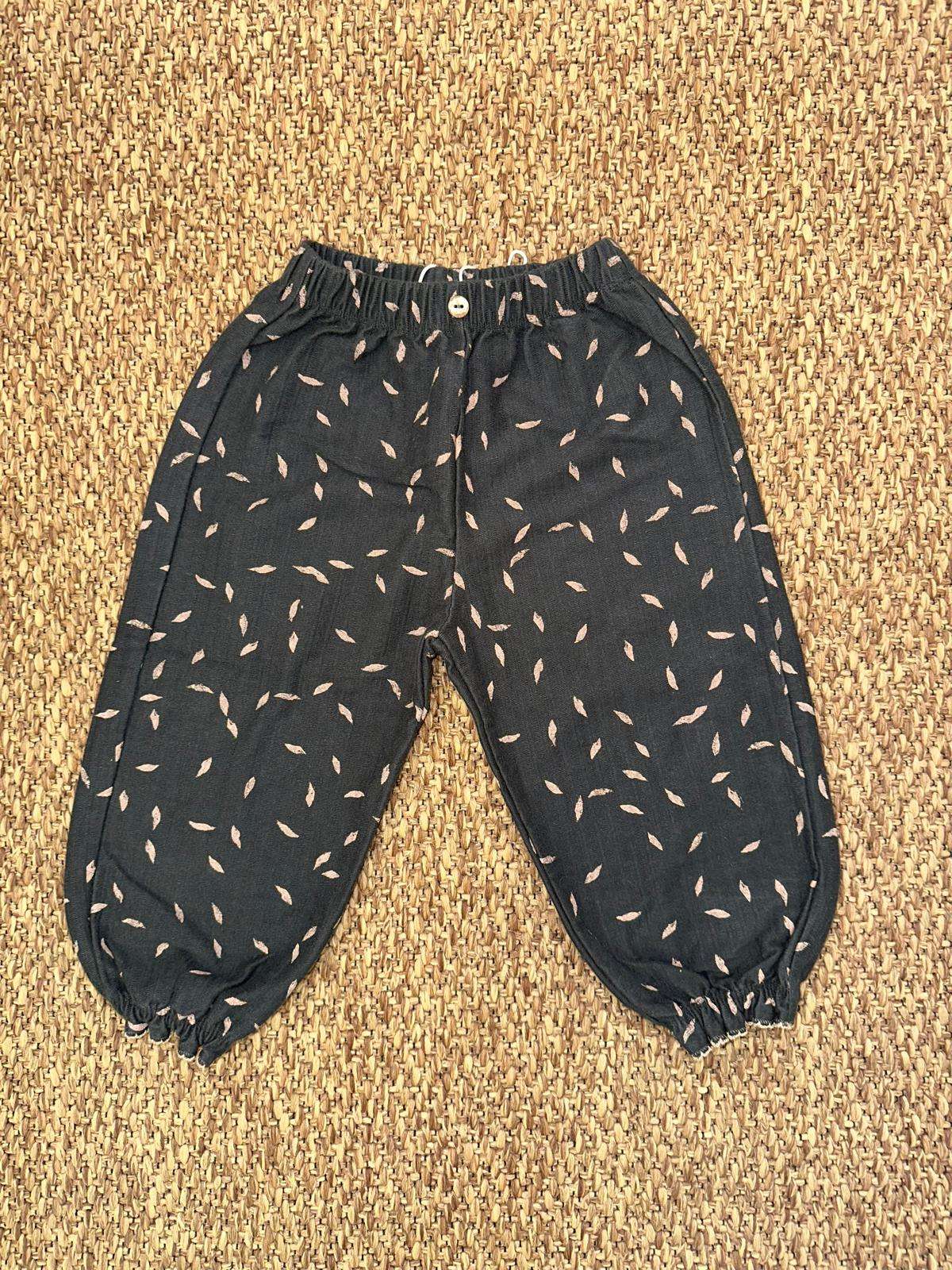 Pantalone bambina con stampa foglie Play Up