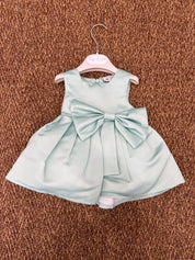 Abito bambina cerimonia con fiocco grande in vita Pappa e Latte