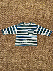 Maglia bambino a righe con taschino Play Up