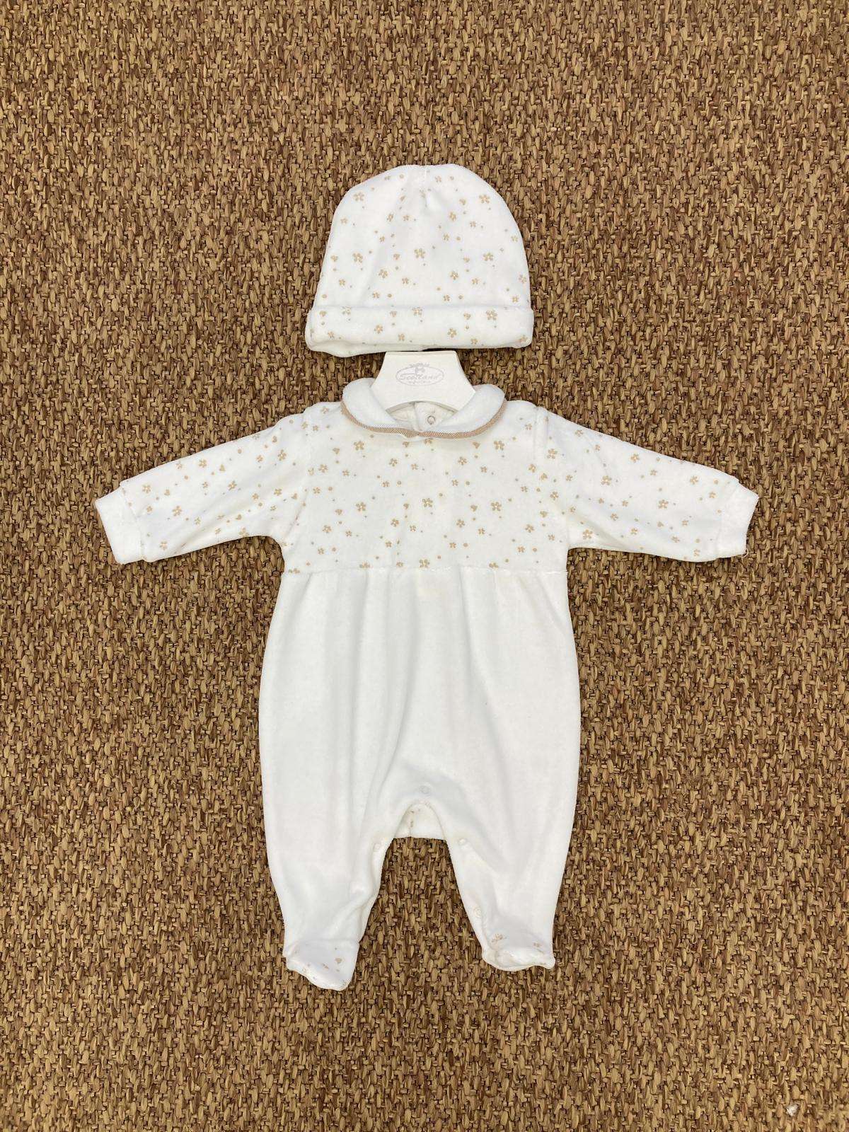 Tutina neonata fiorellini con cappellino Baby Vip