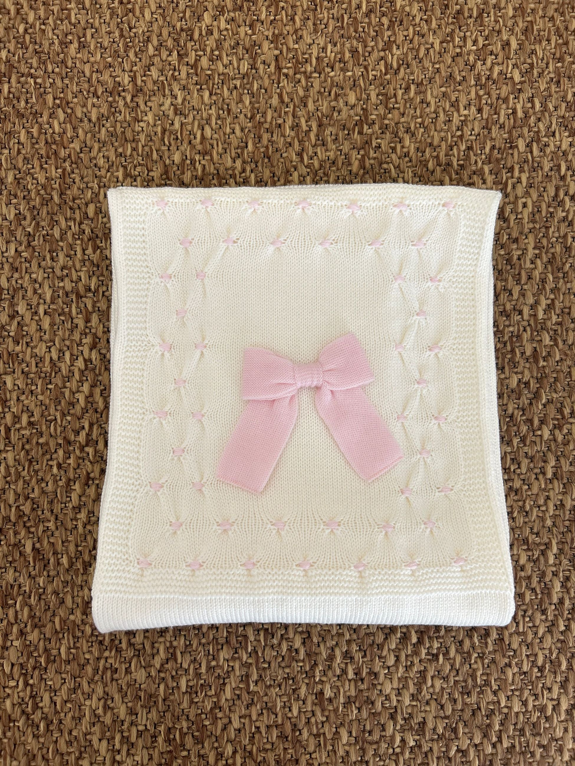 Scialle neonata fiocco grande Baby Lord