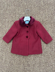 Cappotto bambina con collo in velluto Marta y Paula