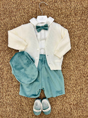 Completo cerimonia bimbo 4pz velluto Marlù