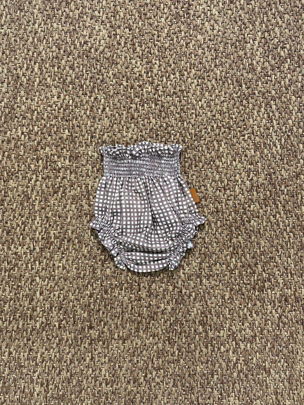 Culotte bambina arricciata a quadretti Cocote