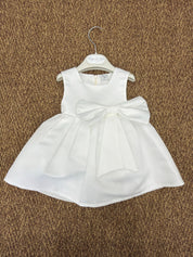 Abito bambina cerimonia con fiocco grande in vita Pappa e Latte