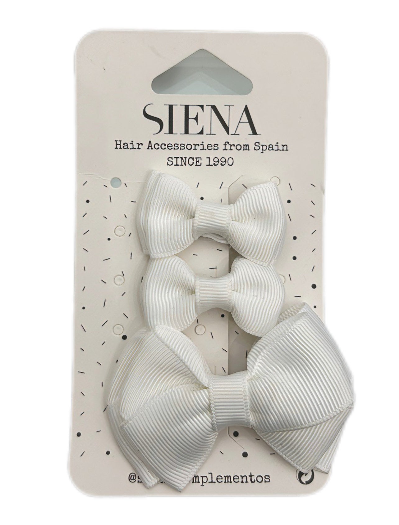 Set mollette bimba con fiocco tre grandezze Siena