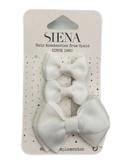 Set mollette bimba con fiocco tre grandezze Siena
