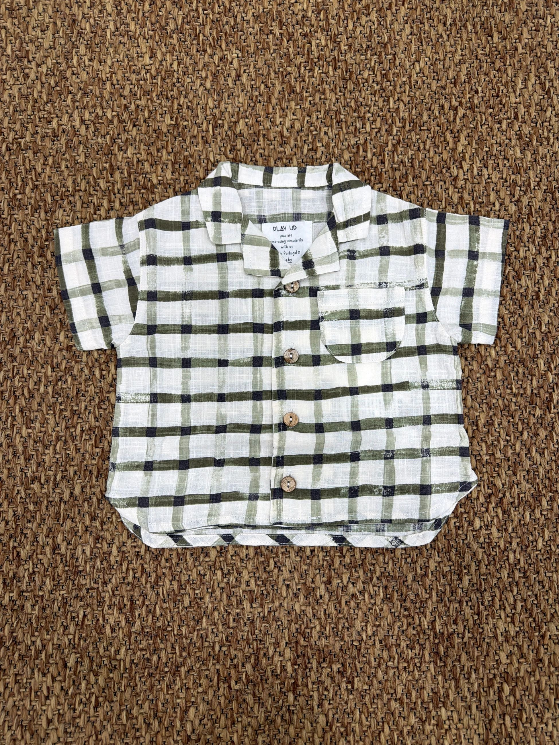 Camicia bambino con stamp a quadri Play Up