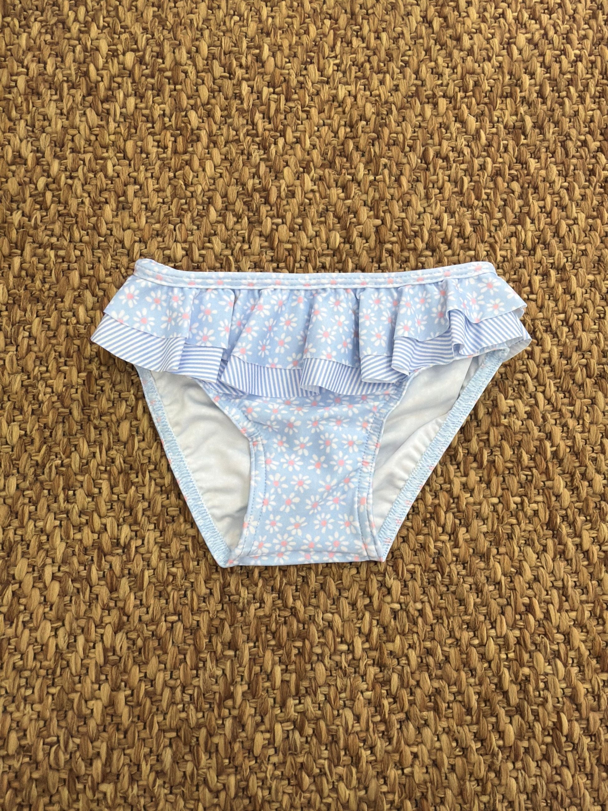 Costume bambina a fiori con volant Sardon