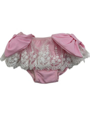 Costume bimba con merletto e fiocco Nunù Beachwear