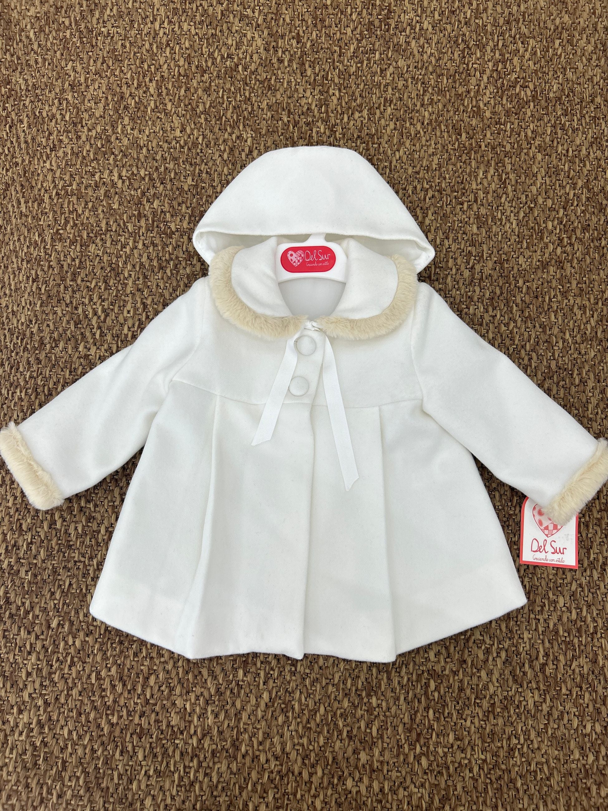 Cappottino bimba con cappuccio Del Sur
