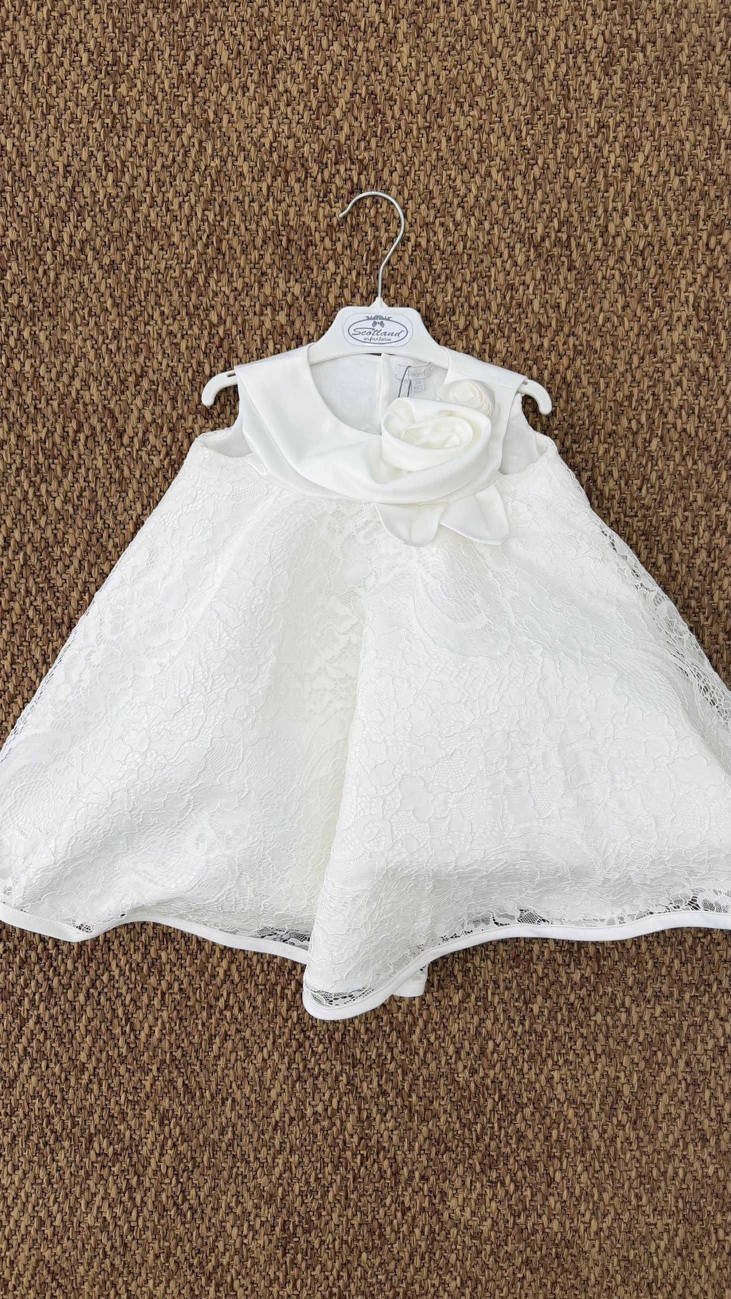 Abito bimba cerimonia con rosa Baby A