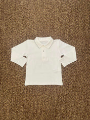 Polo bambini maniche lunghe con colletto profilato Cocodè