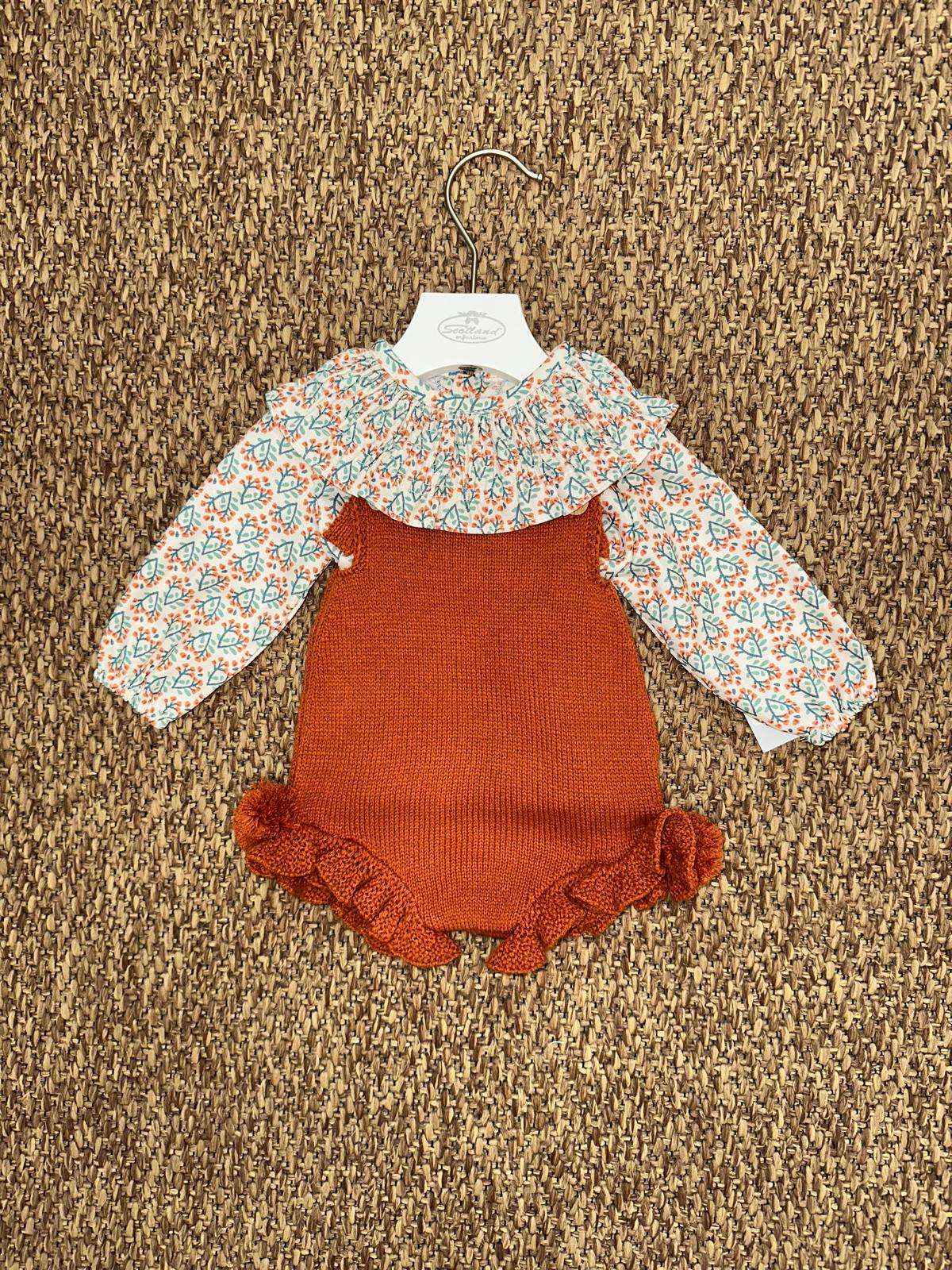 Completo bambina 2pz con camicia a fiori Yoedu