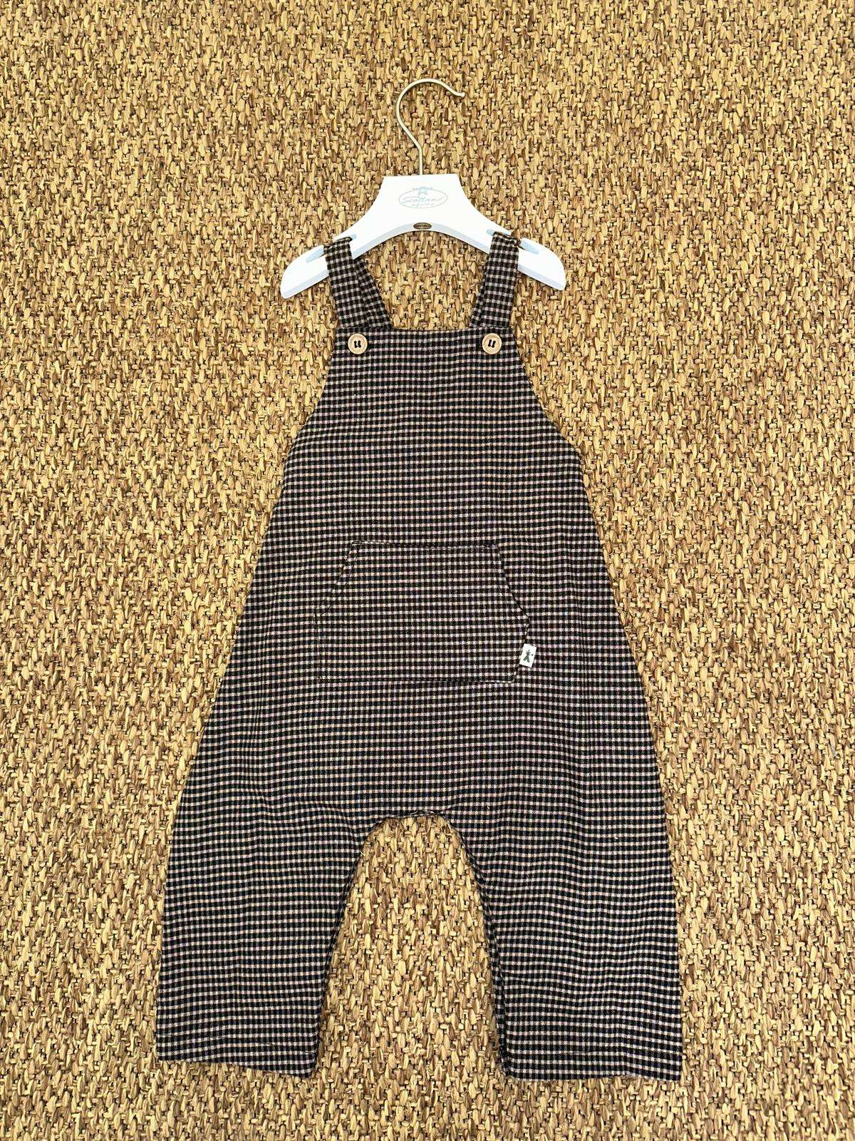 Salopette bambino a quadretti Petit Indi