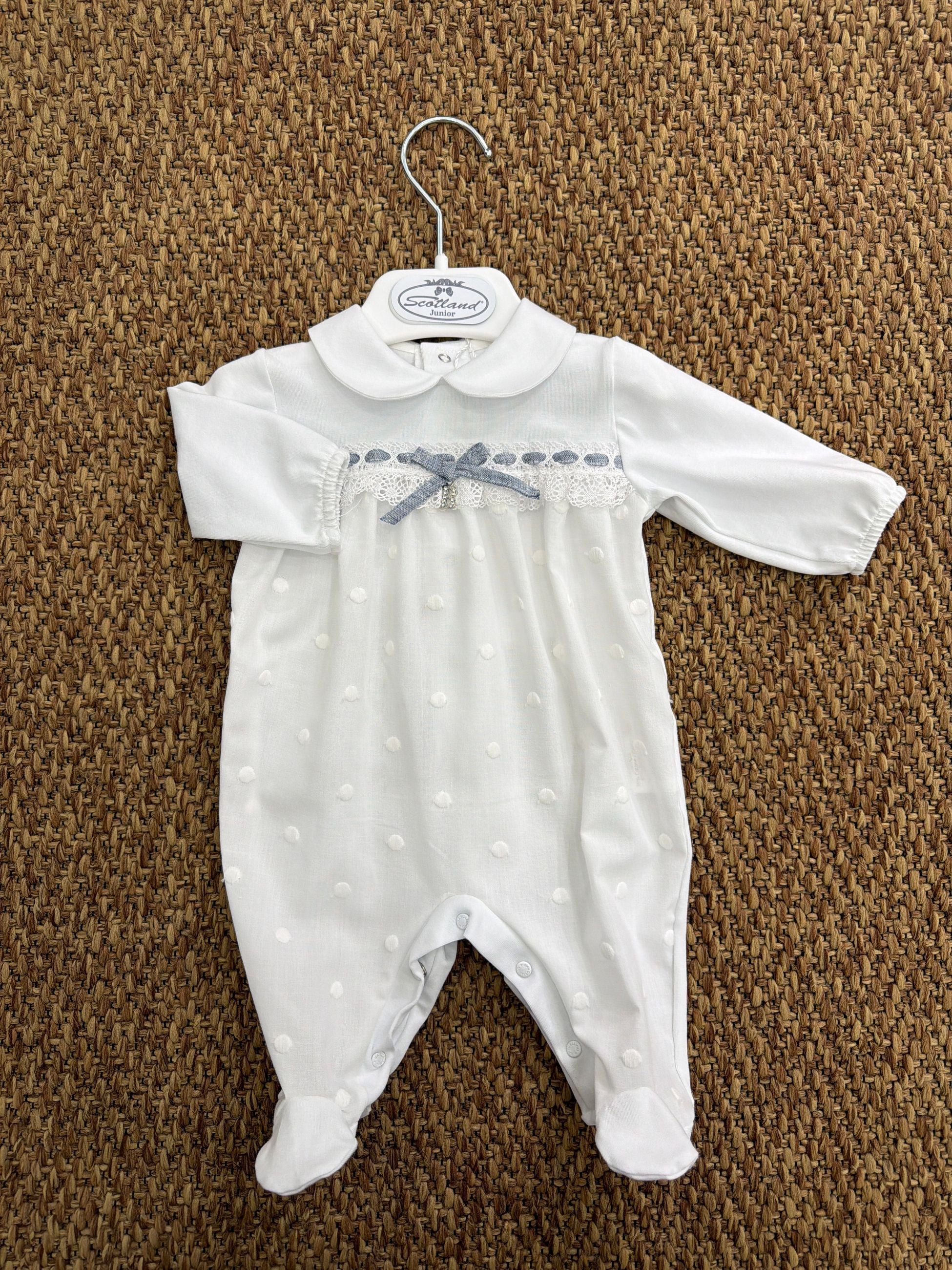 Tutina neonati dettagli denim Barcellino