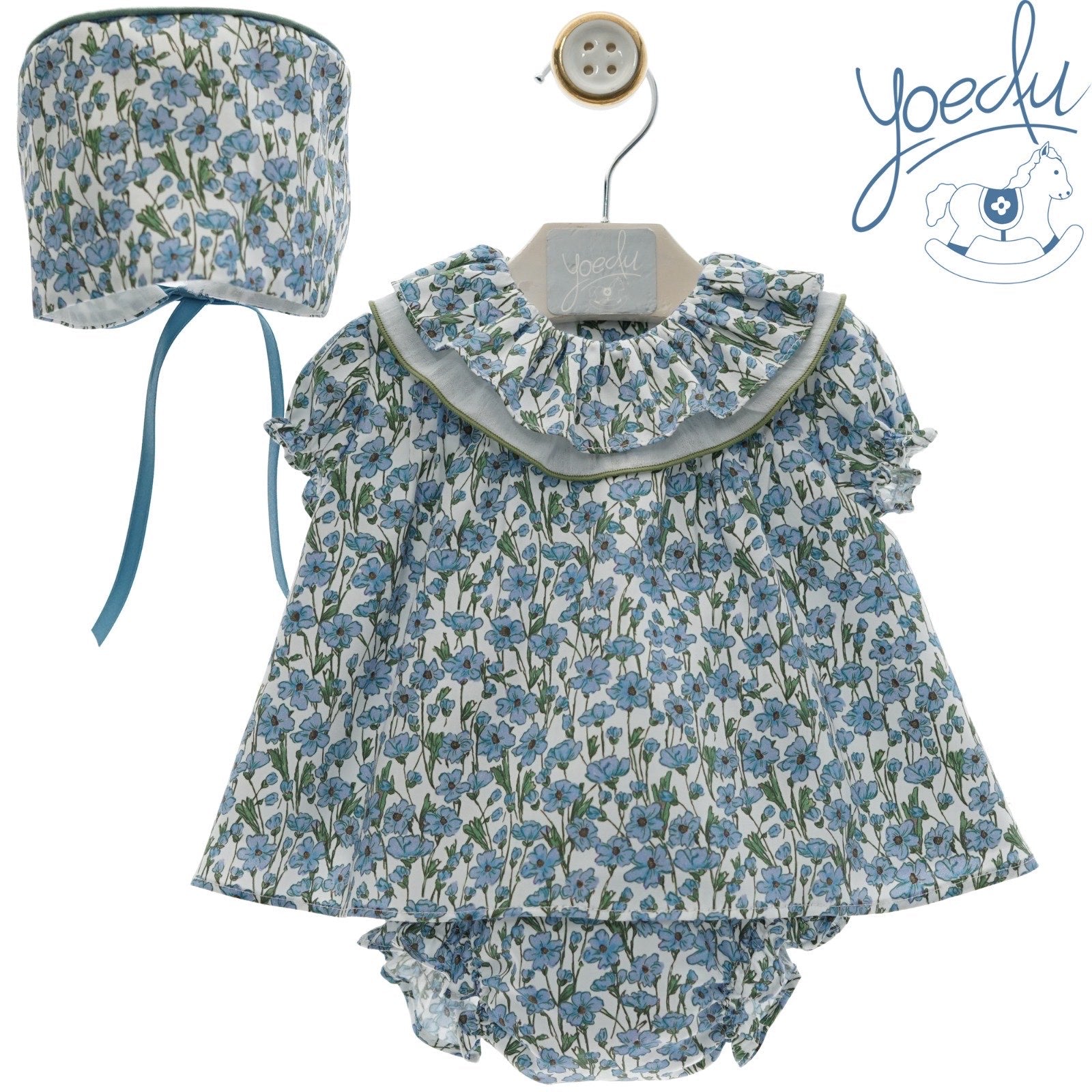 Completo 2pz abitino bimba floreale Yoedu