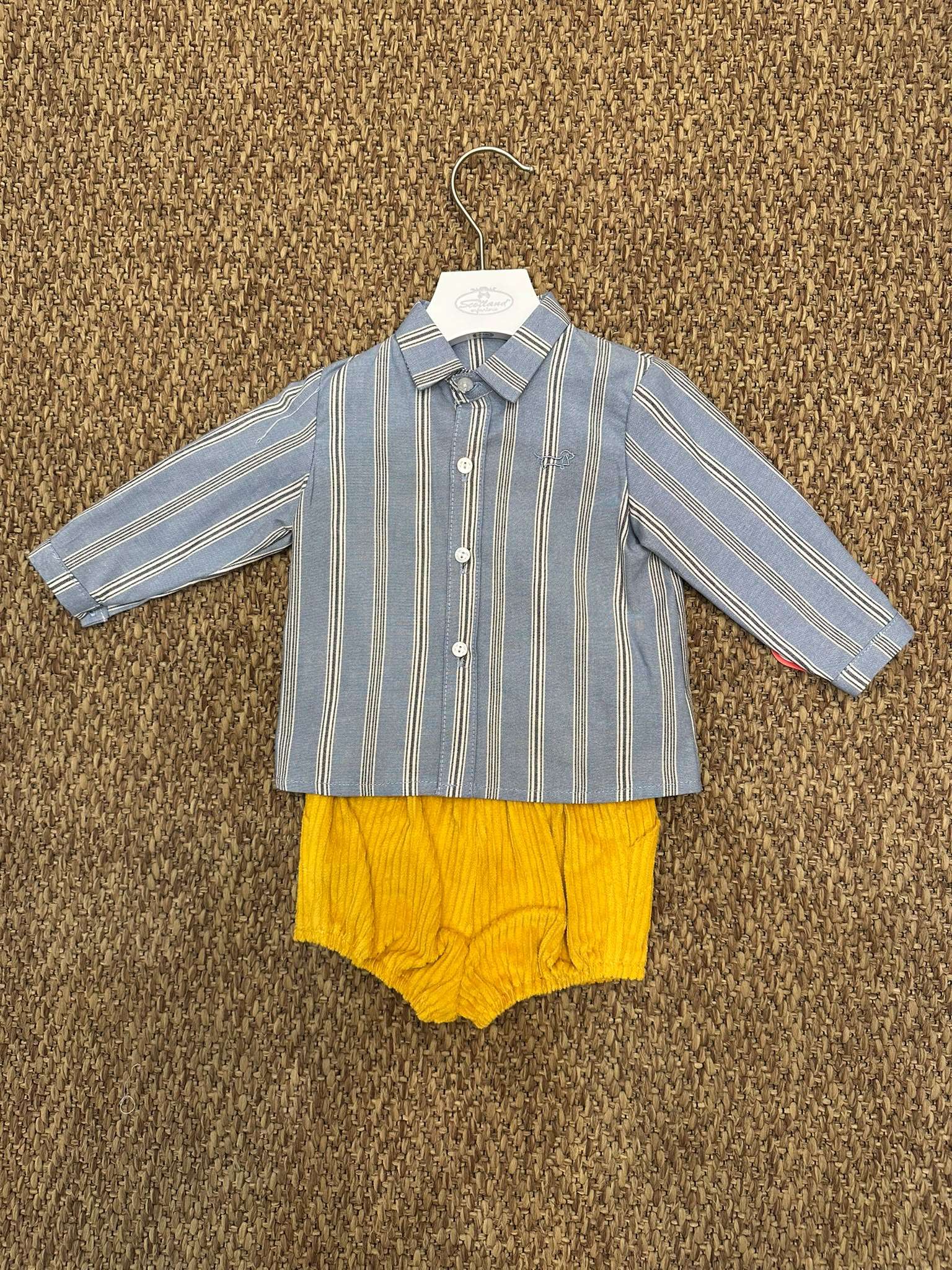 Completo bambino con camicia a righe Del Sur